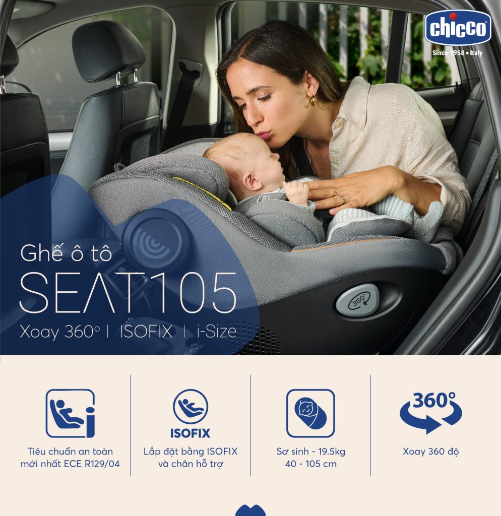Ghế Ô Tô Chicco Seat 105 Xoay 360° ISOFIX