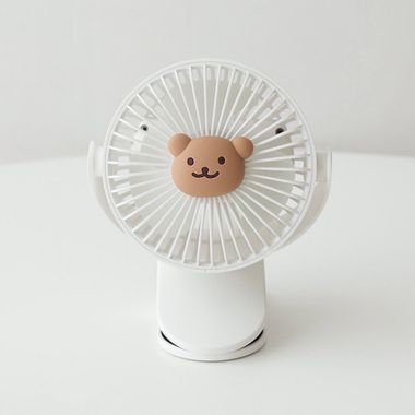 Quạt Sạc Kẹp Xe Đẩy Chezbebe Gấu Nâu