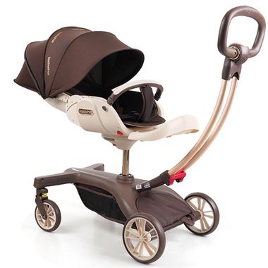 Xe Đẩy Baobaohao V21 Đa Chức Năng: Ghế Xoay Đảo Chiều 360 Độ Và Thiết Kế Kén Bionic An Toàn Cho Bé