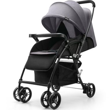 Xe Đẩy 2 Chiều Seebaby T08 Màu Ghi: Êm Ái, Tiện Lợi Cho Bé Ra Ngoài